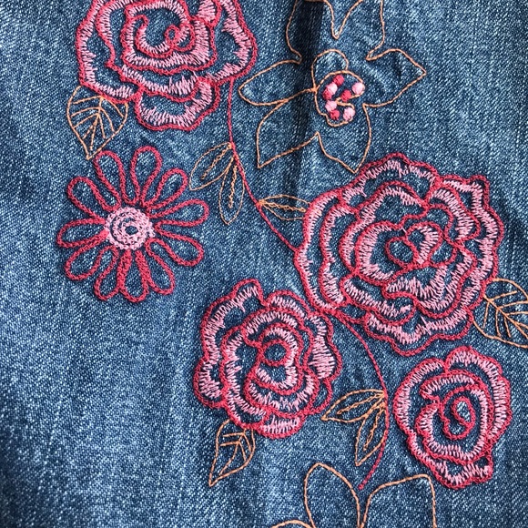 Denim Capris Geoffrey Beene Sport embroidered 10 - Picture 8 of 8